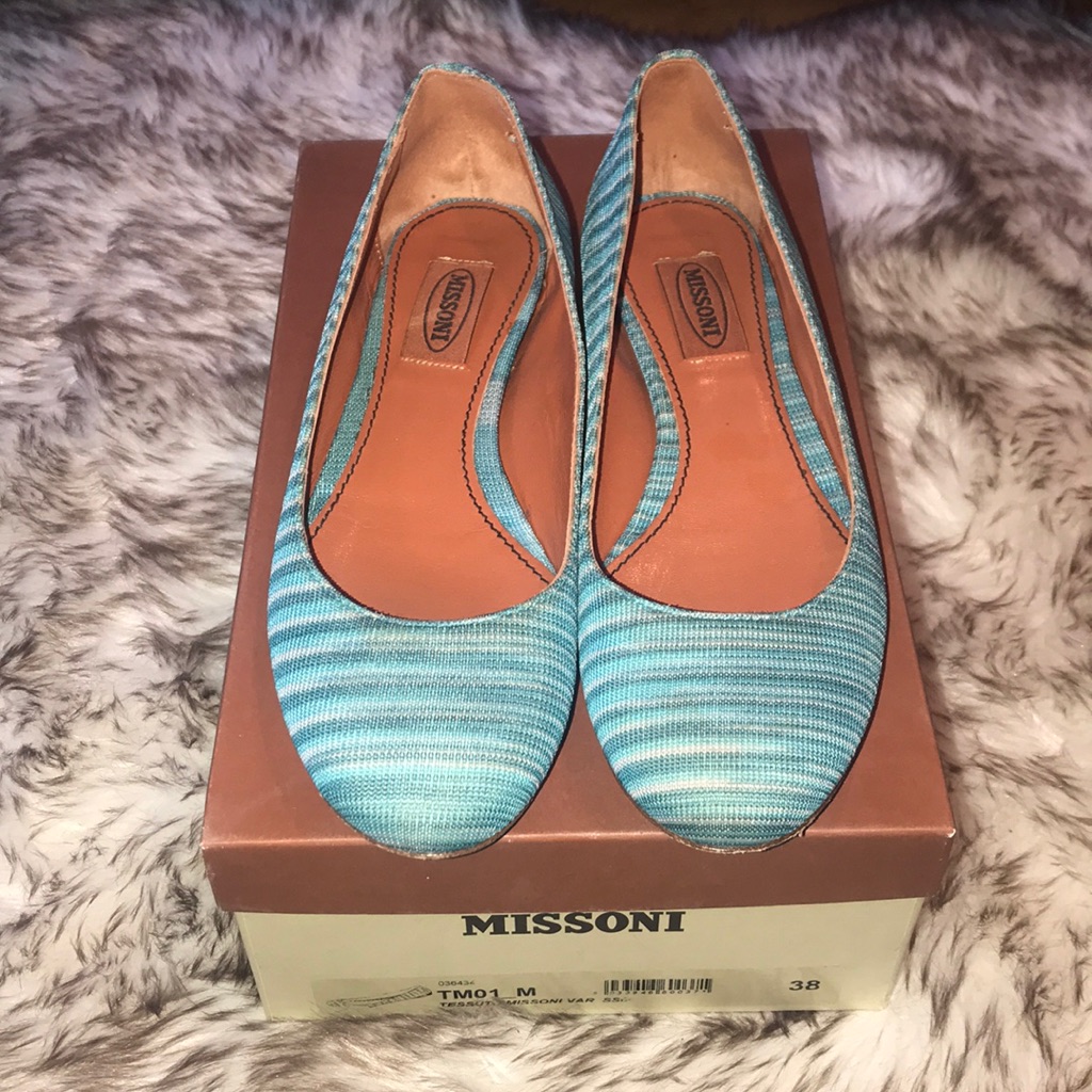 Authentic Missoni Flats Size 38 (Us 8) With Box